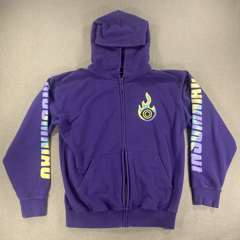 Insomniac Fireball Hoodie Purple Mend Medium Full Zip